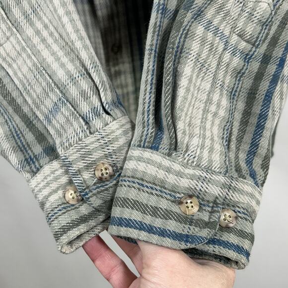 Carhartt Shirt Green Plaid Flannel Button Down Rugged Outdoor Wear Men 15.5 x 32 - Picture 5 of 6